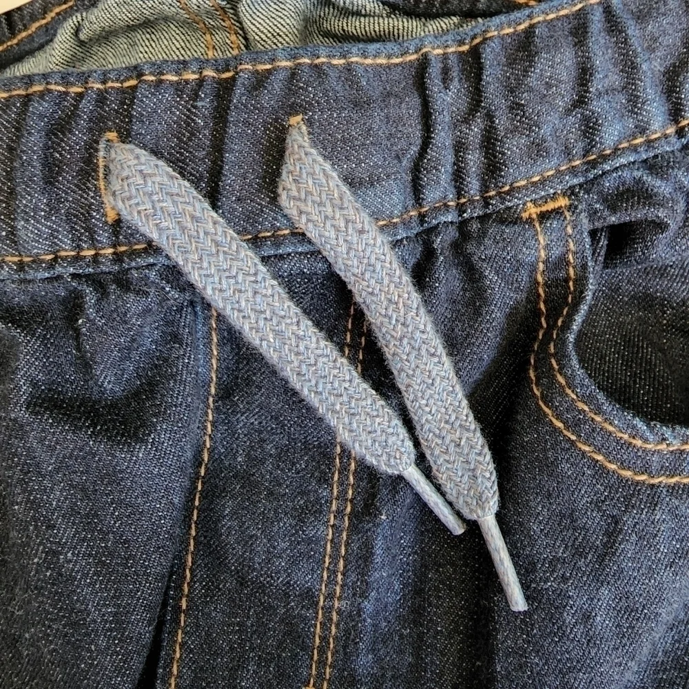 NWT Old Navy Dark Wash Jeans Boys XXL 18 Regular Straight Thigh Leg Drawstring